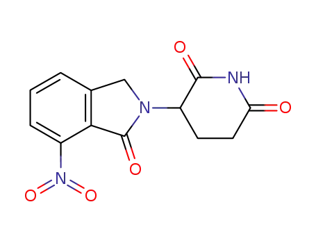 Molecular Structure of 1063995-54-9 (3-(4-nitro-3-oxo-1,3-dihydroisoindol-2-yl)piperidine-2,6-dione)