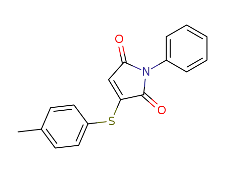 Molecular Structure of 109231-19-8 (3-[(4-methylphenyl)thio]-1-phenyl-1H-pyrrole-2,5-dione)