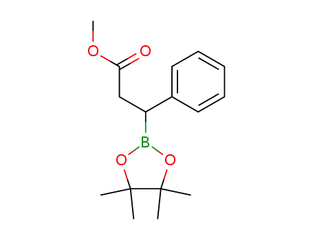 Molecular Structure of 364634-27-5 (2-Methoxycarbonyl-1-phenylethylboronic acid pinacol ester)