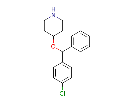 Molecular Structure of 125603-02-3 (4-<(4-chlorophenyl)phenylmethoxy>piperidine)