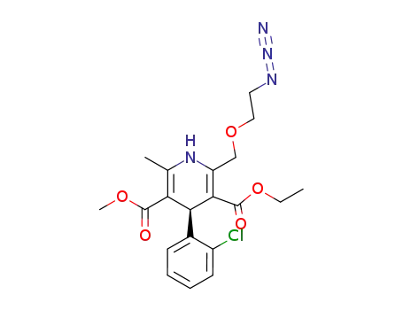 Molecular Structure of 125711-60-6 (2-<(2-azidoethoxy)methyl>-4(S)-(2-chlorophenyl)-3-ethoxycarbonyl-5-methoxycarbonyl-1,4-dihydropyridine)