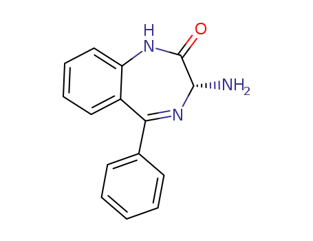 Molecular Structure of 796038-21-6 ((R)-3-amino-5-phenyl-1,3-dihydro-2H-benzo[e][1.4]-diazepin-2-one)
