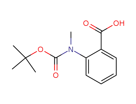 Molecular Structure of 141871-02-5 (2-(TERT-BUTOXYCARBONYL-METHYL-AMINO)-BENZOIC ACID)