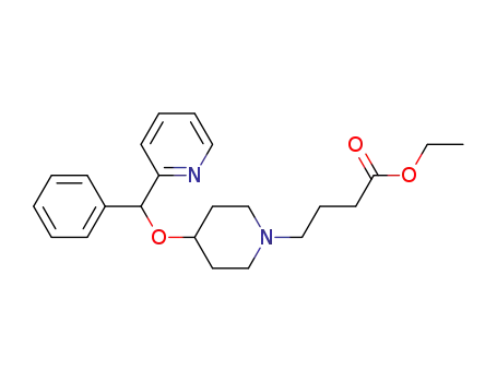 Molecular Structure of 125602-78-0 (ethyl 4-[4-(phenyl-2-pyridylmethoxy)-1-piperidyl]butanoate)