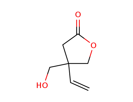 Molecular Structure of 172843-34-4 ((±)-4-hydroxymethyl-4-vinyl-dihydro-furan-2-one)