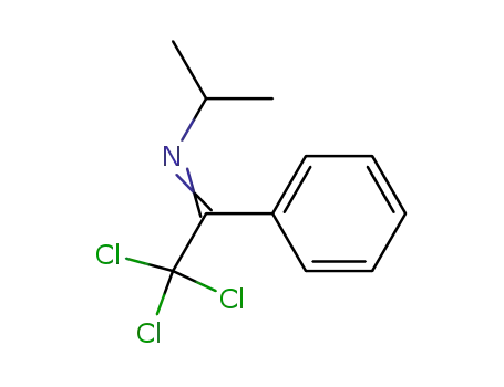 Molecular Structure of 76757-59-0 (Isopropyl-[2,2,2-trichloro-1-phenyl-eth-(E)-ylidene]-amine)