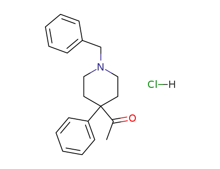 Molecular Structure of 10315-02-3 (1-(1-benzyl-4-phenyl-[4]piperidyl)-ethanone; hydrochloride)
