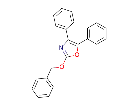Molecular Structure of 82238-47-9 (Oxazole, 4,5-diphenyl-2-(phenylmethoxy)-)