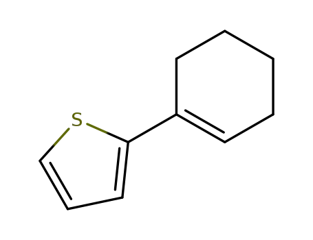 Molecular Structure of 76576-48-2 (Thiophene, 2-(1-cyclohexen-1-yl)-)