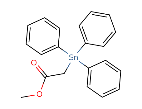 Molecular Structure of 18365-24-7 (Acetic acid, (triphenylstannyl)-, methyl ester)