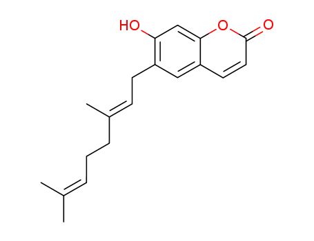 2H-1-Benzopyran-2-one,6-[(2E)-3,7-dimethyl-2,6-octadien-1-yl]-7-hydroxy- cas  148-83-4