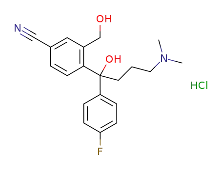 4-[4-(Dimethylamino)-1-(4-fluorophenyl)-1-hydroxybutyl]-3-(hydroxymethyl)benzonitrile hydrochloride