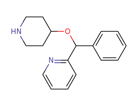 Molecular Structure of 125603-01-2 (4-(phenyl-2-pyridylmethoxy)piperidine)
