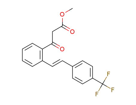 Molecular Structure of 1384879-87-1 ((E)-methyl 3-oxo-3-[2-(4-trifluoromethylstyryl)phenyl]propanoate)