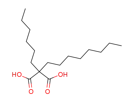Molecular Structure of 87549-17-5 (2-hexyl-2-octylmalonic acid)