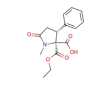 (2S,3R)-1-Methyl-5-oxo-3-phenyl-pyrrolidine-2,2-dicarboxylic acid ethyl ester