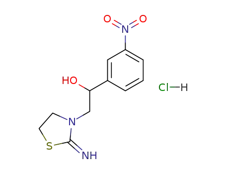 Molecular Structure of 82760-90-5 (2-Imino-alpha-(m-nitrophenyl)thiazolidin-3-ethanol monohydrochloride)