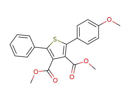 Molecular Structure of 20851-14-3 (3,4-Thiophenedicarboxylic acid, 2-(4-methoxyphenyl)-5-phenyl-,
dimethyl ester)