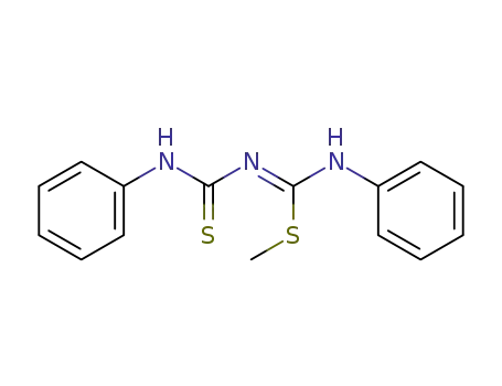 Molecular Structure of 199728-96-6 (<i>S</i>-methyl-<i>N</i>-phenyl-<i>N</i>'-phenylthiocarbamoyl-isothiourea)