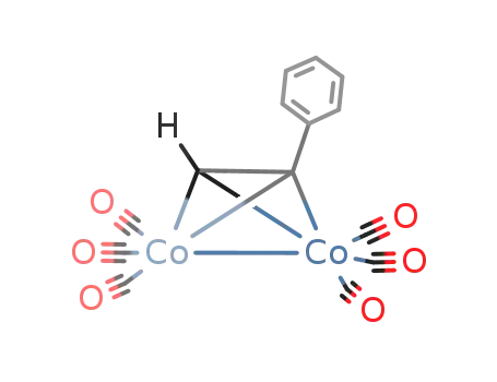 Molecular Structure of 12154-91-5 (Cobalt, hexacarbonyl[m-[(h2:h2-ethynyl)benzene]]di-, (Co-Co))