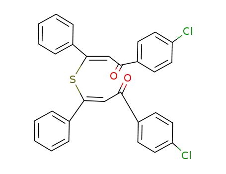 Molecular Structure of 53324-02-0 ((Z,Z)-3,3'-Thiodi(1-p-chlorophenyl-3-phenyl-prop-2-ene-1-one))