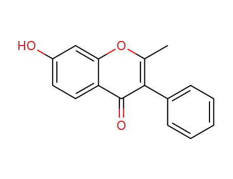Molecular Structure of 2859-88-3 (7-HYDROXY-2-METHYL-3-PHENYL-CHROMEN-4-ONE)