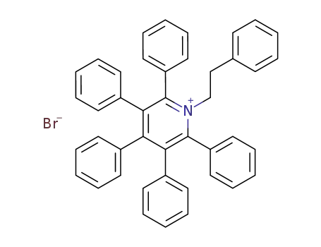Molecular Structure of 71017-60-2 (1-Phenethyl-2,3,4,5,6-pentaphenyl-pyridinium; bromide)