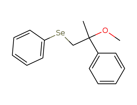 Benzene, [1-methoxy-1-methyl-2-(phenylseleno)ethyl]-