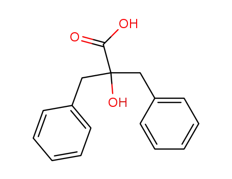 Molecular Structure of 20177-12-2 (2-Benzyl-2-hydroxy-3-phenylpropionic acid)