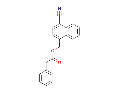 Molecular Structure of 123674-43-1 (4-cyano-1-naphthylmethyl phenylacetate)