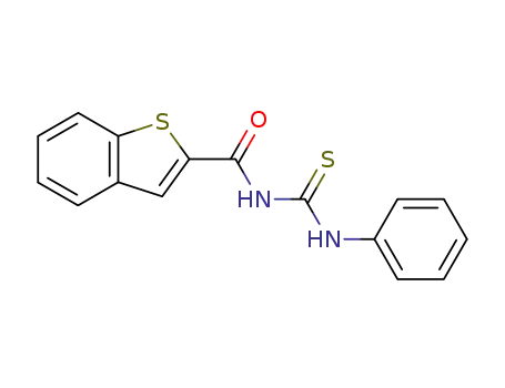Molecular Structure of 115957-60-3 (N-(2-Benzo<b>thienocarbonyl)-N'-phenylthiourea)
