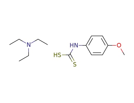 Molecular Structure of 43009-18-3 (4-methoxyphenyl dithiocarbamic acid triethylammonium)