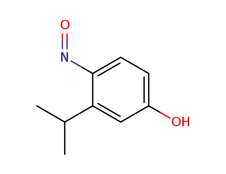 Molecular Structure of 32416-70-9 (Phenol, 3-(1-methylethyl)-4-nitroso- (9CI))