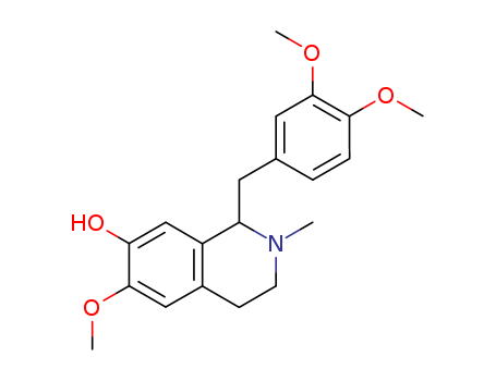 7-Isoquinolinol,1-[(3,4-dimethoxyphenyl)methyl]-1,2,3,4-tetrahydro-6-methoxy-2-methyl-