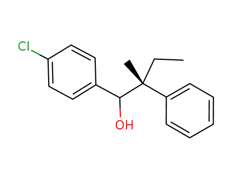 Molecular Structure of 1190868-77-9 ((2R)-1-(4-chlorophenyl)-2-methyl-2-phenylbutan-1-ol)