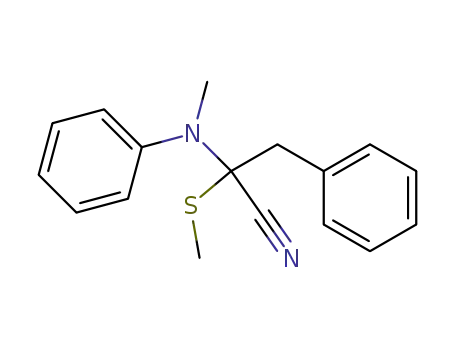 Benzenepropanenitrile, a-(methylphenylamino)-a-(methylthio)-