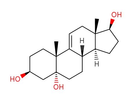 Molecular Structure of 28838-90-6 ((3S,5R,8S,10R,13S,14S,17S)-10,13-Dimethyl-1,2,3,4,6,7,8,10,12,13,14,15,16,17-tetradecahydro-cyclopenta[a]phenanthrene-3,5,17-triol)