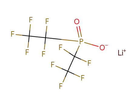 Molecular Structure of 277750-74-0 (bis(pentafluoroethyl)phosphinic acid lithium)