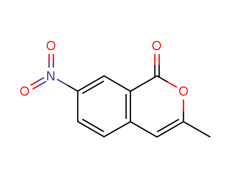 Molecular Structure of 62252-18-0 (1H-2-Benzopyran-1-one, 3-methyl-7-nitro-)