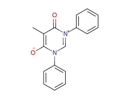 Molecular Structure of 96807-23-7 (3,6-Dihydro-5-methyl-6-oxo-1,3-diphenyl-1-pyrimidinium-4-olat)