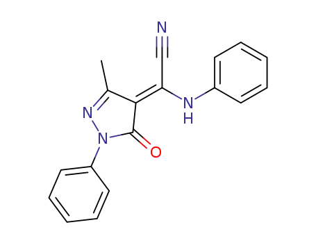 2-phenylamino-2-(1,5-dihydro-3-methyl-5-oxo-1-phenyl-4H-pyrazol-4-ylidene)ethanenitrile