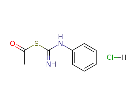 Molecular Structure of 98095-90-0 (<i>S</i>-acetyl-<i>N</i>-phenyl-isothiourea; hydrochloride)