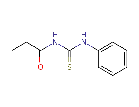 Molecular Structure of 14786-04-0 (N-(phenylcarbamothioyl)propanamide)