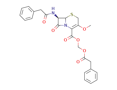 (R)-3-Methoxy-8-oxo-7-phenylacetylamino-5-thia-1-aza-bicyclo[4.2.0]oct-2-ene-2-carboxylic acid phenylacetoxymethyl ester