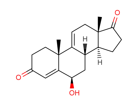 Molecular Structure of 96436-74-7 (6β-hydroxy-4,9(11)-androstadiene-3,17-dione)