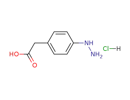 Molecular Structure of 65476-32-6 ((4-hydrazinophenyl)acetic acid hydrochloride)