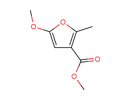 Molecular Structure of 112799-49-2 (3-Furancarboxylic acid, 5-methoxy-2-methyl-, methyl ester)