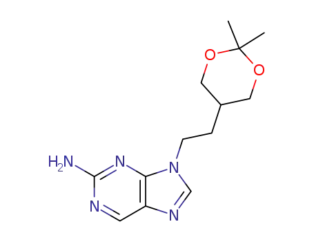 Molecular Structure of 104227-89-6 (5-[2-(2-aminopurin-9-yl)ethyl]-2,2-dimethyl-1,3-dioxane)