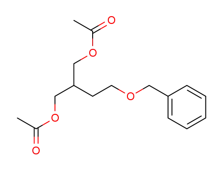 Molecular Structure of 131266-10-9 (2-(ACETOXYMETHYL)-4-(BENZYLOXY)BUTYL ACETATE)