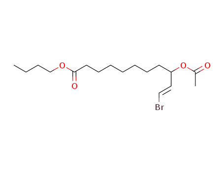Molecular Structure of 137284-16-3 ((E)-9-Acetoxy-11-bromo-undec-10-enoic acid butyl ester)